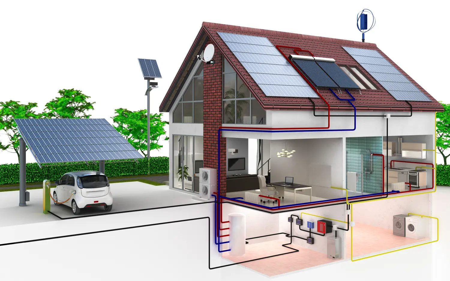 Haus von Menschen von Energieservice